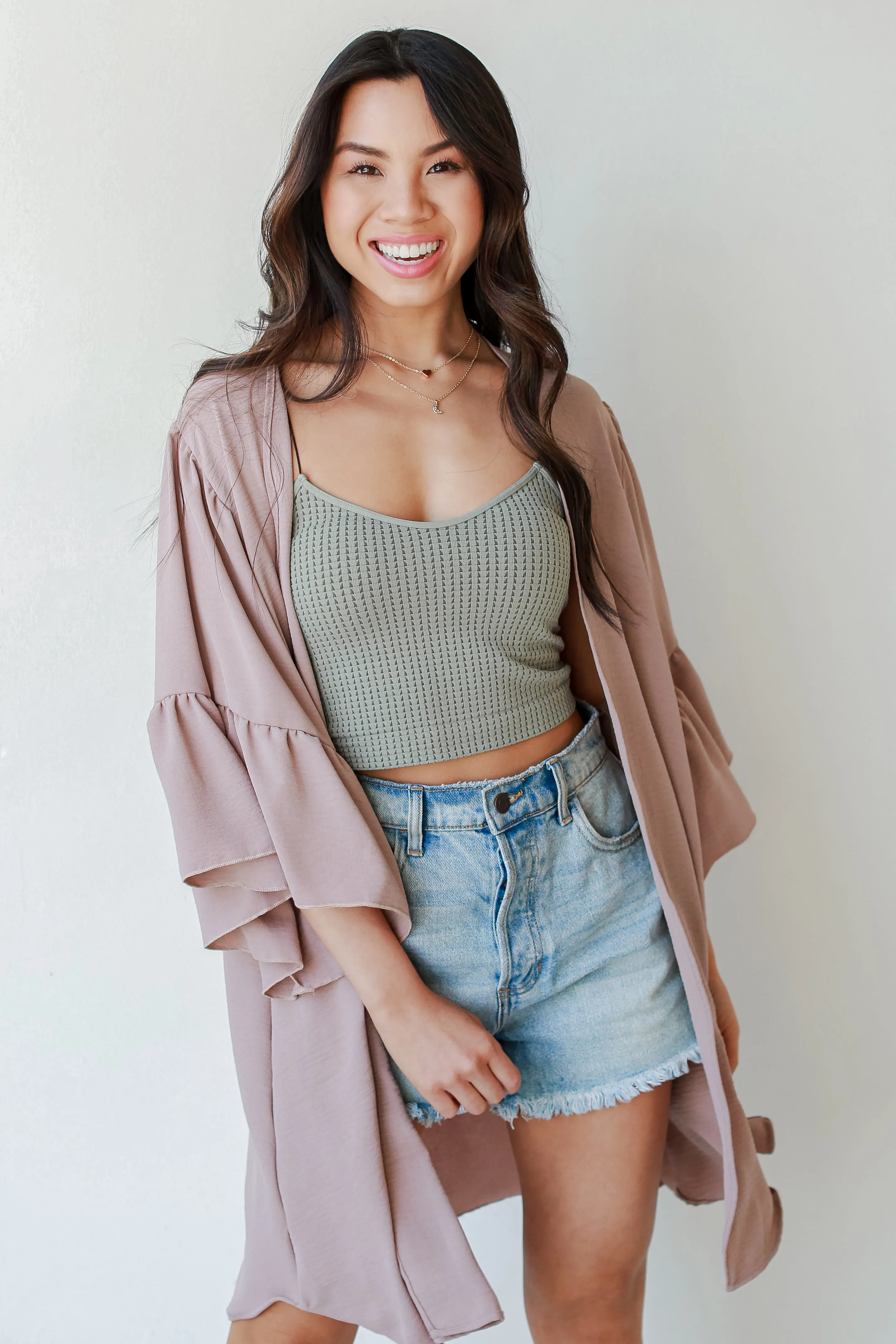 Keep Your Promises Ruffle Kimono
