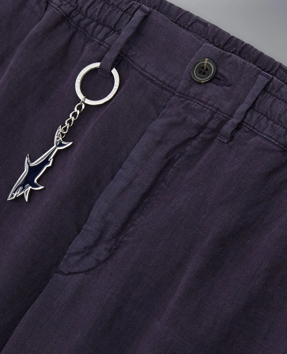 PAUL&SHARK Linen Drawstring Short NAVY