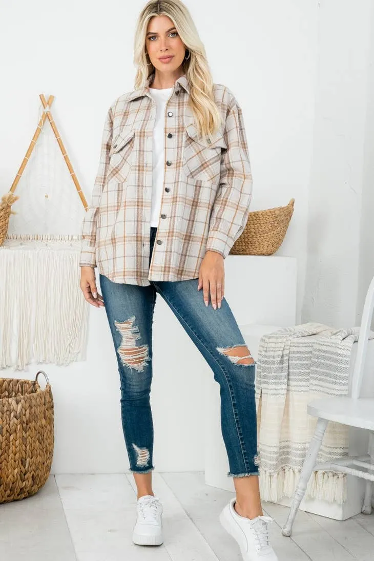 ZiA Apparel Cozy Oatmeal Shacket